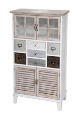 MOBILE VETRINA CASSETTIERA VETRINETTA CREDENZA ANTICATA MODERNA 123*70*30 cm