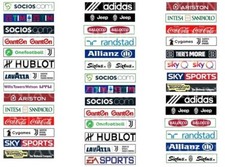 SUBBUTEO 42 ADESIVI JUVENTUS SPONSOR & PARTNERS per TRIBUNA e GRADINATA