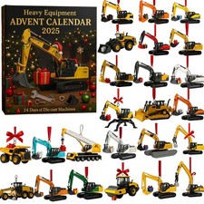 24 Days 2D Acrylic Die-cast Machines Ornament Countdown Calendar for Kid