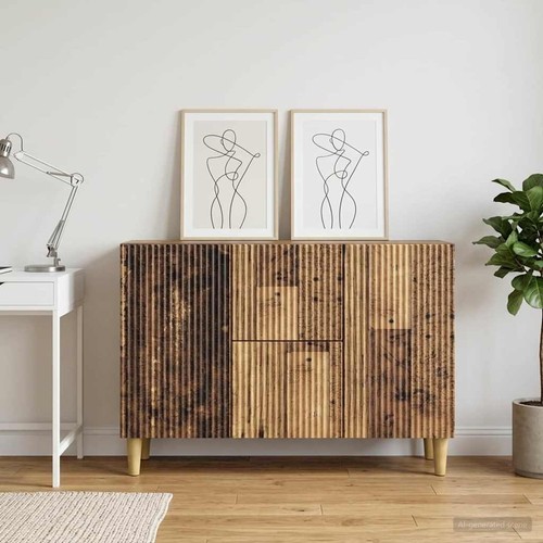 Credenza con cassetto - , legno
