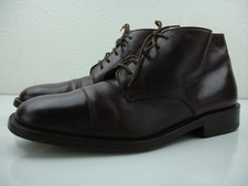 Stivaletti stringati uomo 8,5 M Fratelli Rossetti pelle marrone punta cappuccio italiano