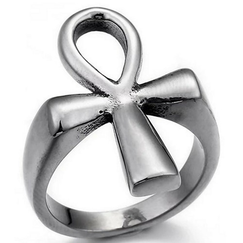 Anello ankh argento acciaio - ankh,