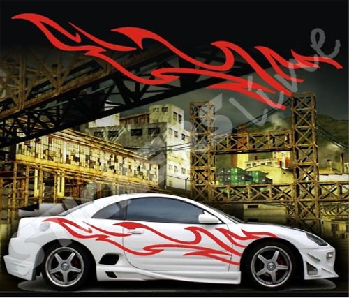 Adesivi fiamme fiancate - , auto