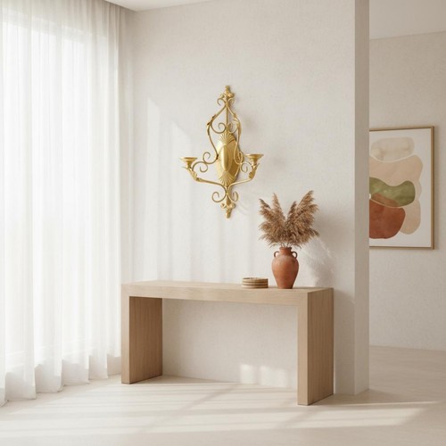 Candelabro metallico dorato - metallico,