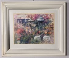 Quadro acquaforte acquatinta Giuseppe Giorgi 40x50cm, villa Borghese Roma