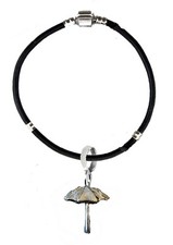 Ombrello ombrellone 2,2x2,5 cm ft110 su bracciale serpente ecopelle argento 