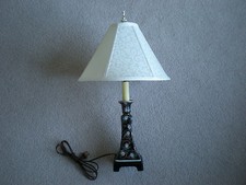 Lampada da tavolo design base nera tulipano rosa originale paralume seta bella carina