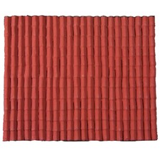 Pannello in plastica tetto rosso con tegole piccole e sottili 20x16cm
