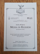 INVITO All'OPERA: MESSA DI