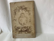 CDV FOTO RITRATTO BAMBINO CESTO DI ROSE ENFANT FOTO G. MEREGAGLIA TRADATE VARESE