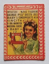 "FIGURINA B.E.A. PREMIO SPORT 1949/50" CONCORSO MACCHINA DA CUCIRE