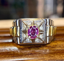 Anello Lusso Zaffiro Rosa e