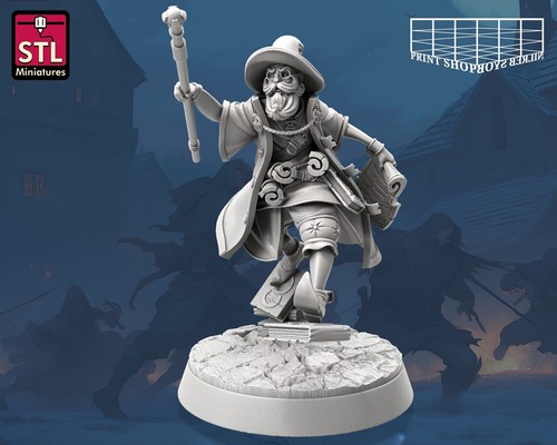 Maestro mago miniatura uomo - mago,