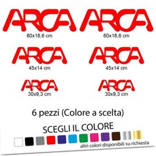 Kit 6 Pezzi Adesivi LOGO ARCA  (Colore a scelta)