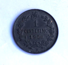 REGNO 1 CENTESIMO 1908 VALORE SPLENDIDA POCO CIRCOLATA