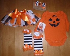 Baby Girls 4-Pc Halloween