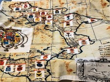 Mappa Vintage Regno Delle Due Sicilie-BORBONI-cm.95x37 Circa-poliestere