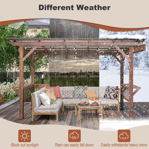 5 wooden pergola - 13', x