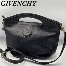 GIVENCHY Borsa a tracolla a mano Tote Purse 2 vie in pelle nera autentica