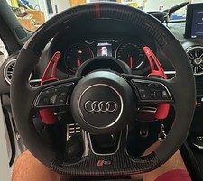 Volante In Fibra Di Carbonio E Pelle Semiperforata Audi A3 A4 A5 A6 A7 A8 S3 RS3