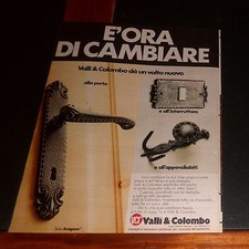 Advertising Italian Pubblicità Werbung: 1977 VALLI & COLOMBO MANIGLIE ACCESSORI