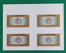 ITALIA 2008 Posta Prioritaria € 2,00-4 francobolli in quartina nuovi come foto C