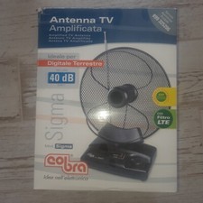 ANTENNA TV AMPLIFICATA per DIGITALE TERRESTRE COBRA Mod. SIGMA VHF + UHF 40 dB