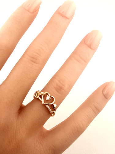 Anello ornato oro giallo - in, 14