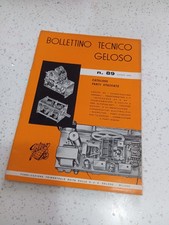 BOLLETTINO TECNICO GELOSO n. 89 ESTATE 1963 Catalogo parti staccate Gruppi RF