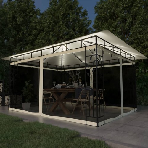 Gazebo con zanzariera luci - con,
