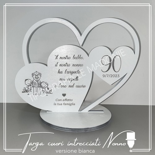 Targa cuori intrecciati - targa, "cuori
