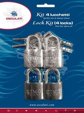 LUCCHETTI NAUTICI IN SET DA 4