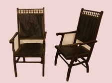 Antiche sedie Poltrone pieghevoli francesi di inizio 1900