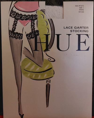 Vintage pantyhose hue lace - pantyhose,