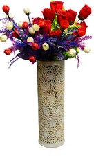 Vaso fiori pietra ollare marmo 16" vaso filigrana bellissimo intagliato decorazione casa arte