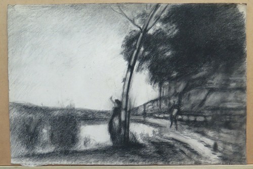 Disegno antico paesaggio - disegno,