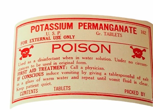 Etichetta farmacia vintage