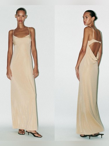 Nwt zara beige maxi dress - nwt,