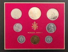 Vaticano Serie 8 Monete Paolo VI 1 2 5 10 20 50 100 500 Lire Anno I del 1963