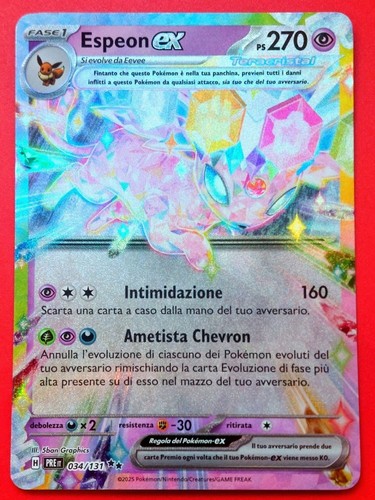 Carta pokemon espeon - espeon, ex