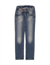 REPLAY AND SONS Girls Straight Jeans 15-16 Years W28 L31 Blue Cotton CC07