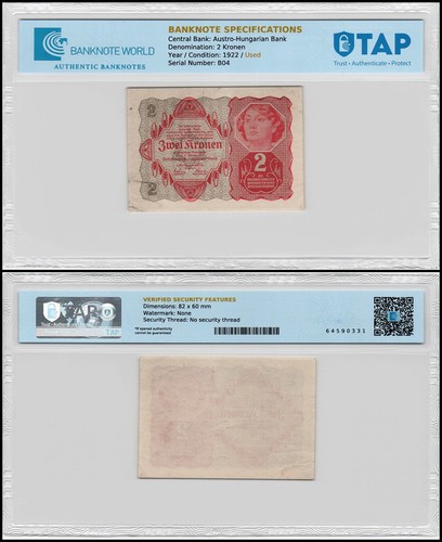 Austria corone 1922 p - 2, corone,