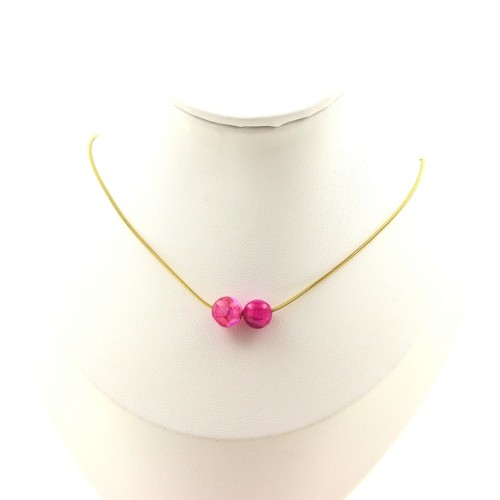 Collana perle agata crackle - perle,