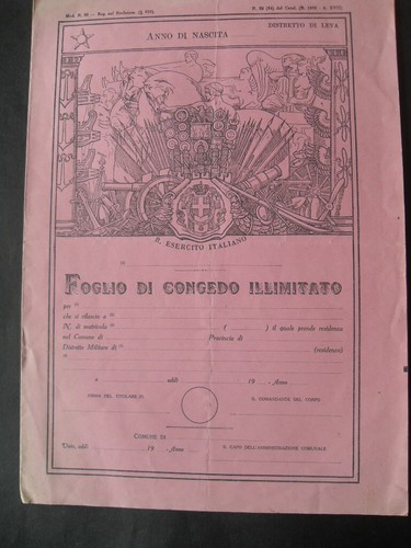 Regio esercito italiano foglio - esercito,