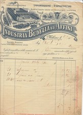 Fattura Milano Industria Budella ed Affini 1912 QX1394