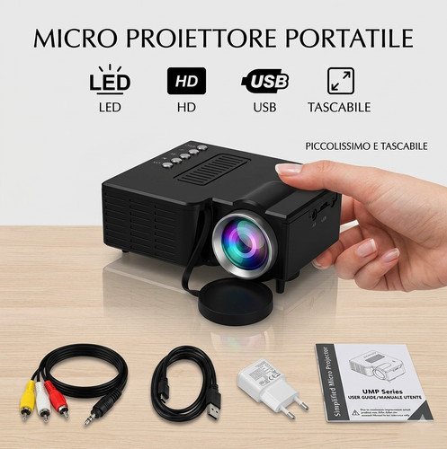 Mini proiettore led portatile - proiettore,
