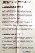 § MAROSTICA 1945 - MURALE PER AGRICOLTORI: PREZZI GENERI ALIMENTARI POST WWII