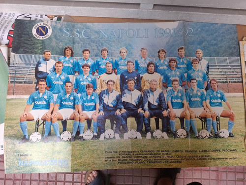 Poster calcio napoli 1991 - napoli, 1991-92