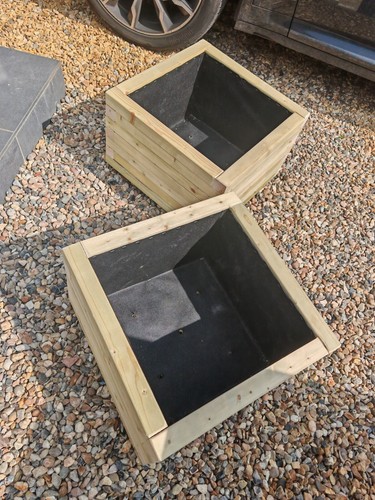 Fioriera quadrata legno 60 - in,