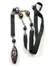 perline vetro art deco vintage Millefiori nastro di Murano vero vintage